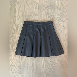 Never worn leather pleated skirt